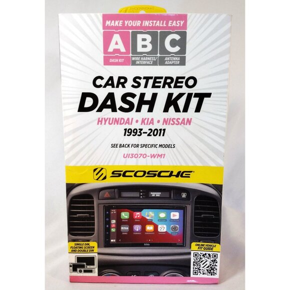 Scosche Car Stereo Dash Kit Hyundai-Kia-Nissan 1993-2011 New UI3070-WM1 - Picture 1 of 5